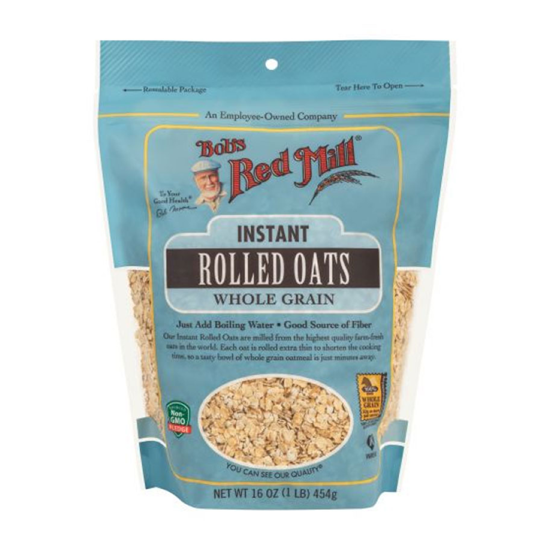 BOBS RM INSTANT ROLLED OATS  W/GRAIN 454GM